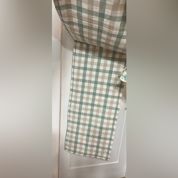 NWT Table Runner Set Fall Farmhouse Collection 2 Harvest Plaid Pumpkins Gourds - Picture 4 of 8